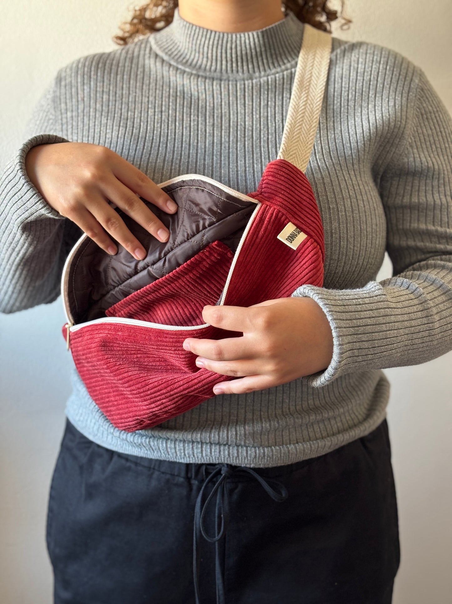 PALOMA BAGS RED CORDUROY