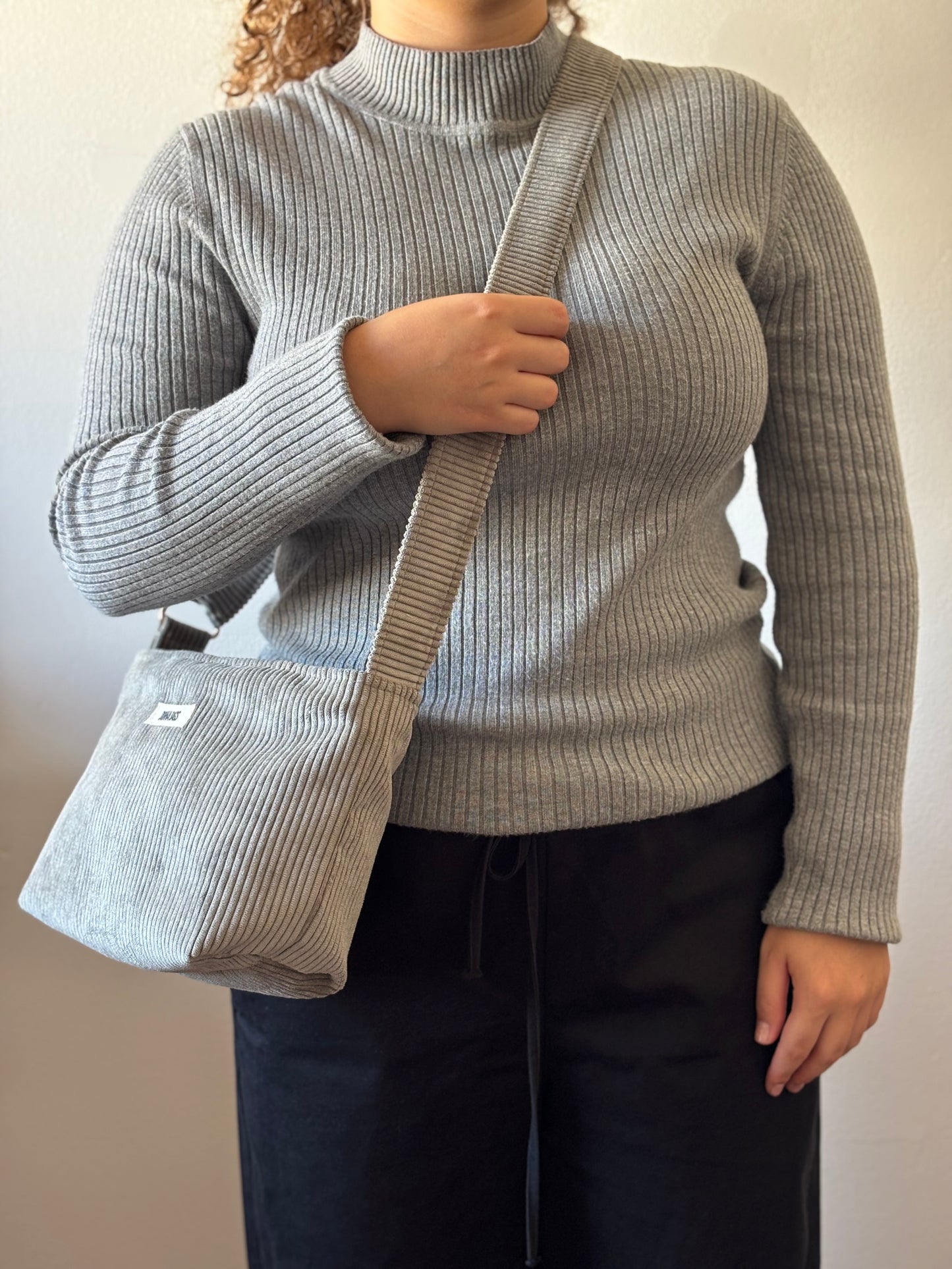 NINA BAGS GRAY CORDUROY
