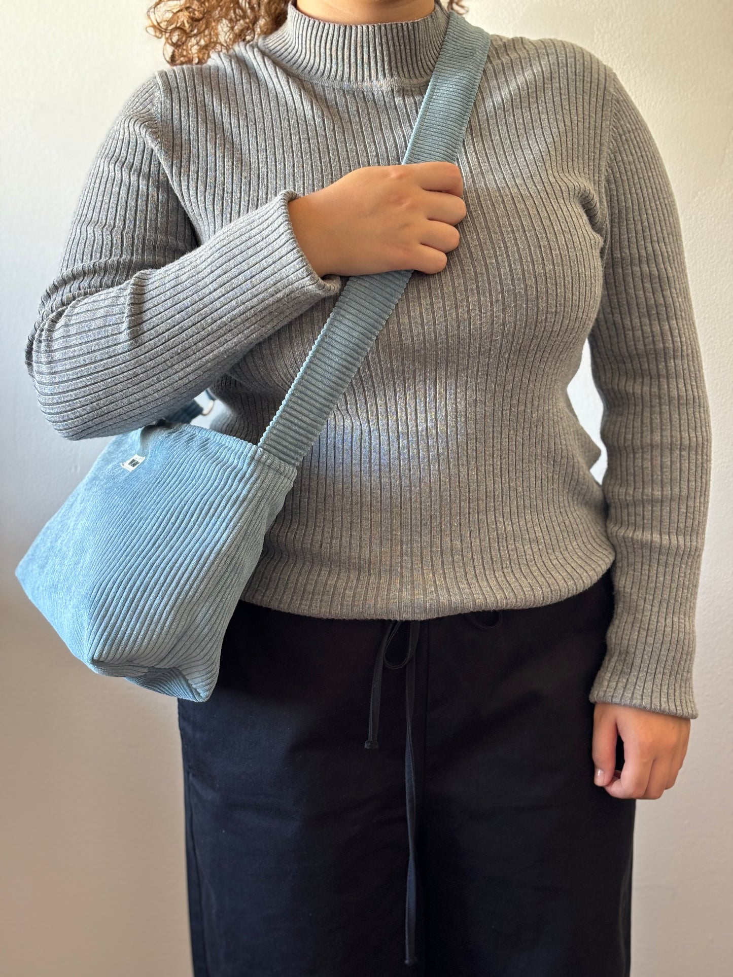 NINA BAGS ROYAL LIGHT BLUE CORDUROY
