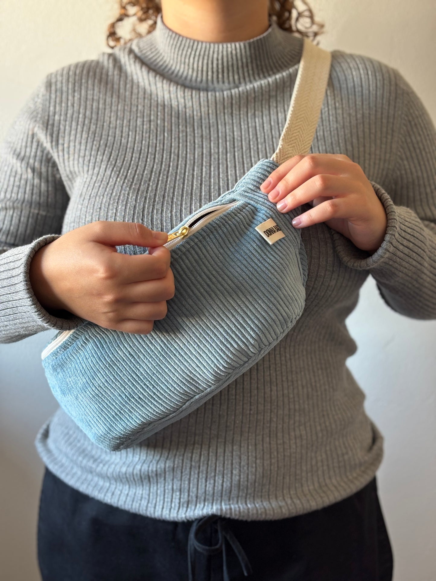PALOMA BAGS LIGHT BLUE CORDUROY
