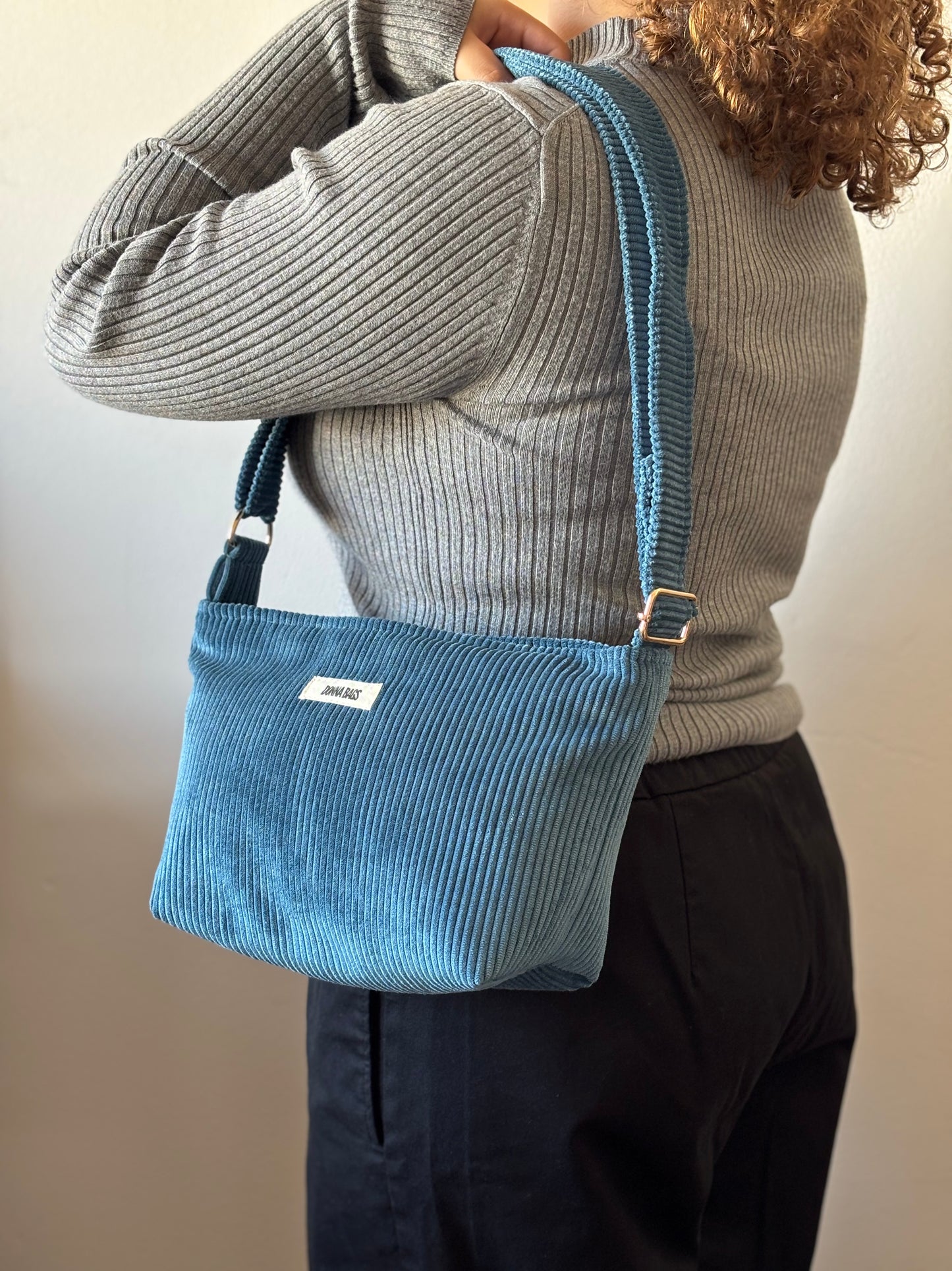 NINA BAGS ROYAL BLUE CORDUROY