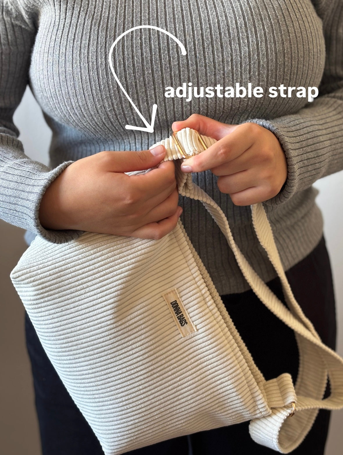 NINA BAGS OFF WHITE CORDUROY