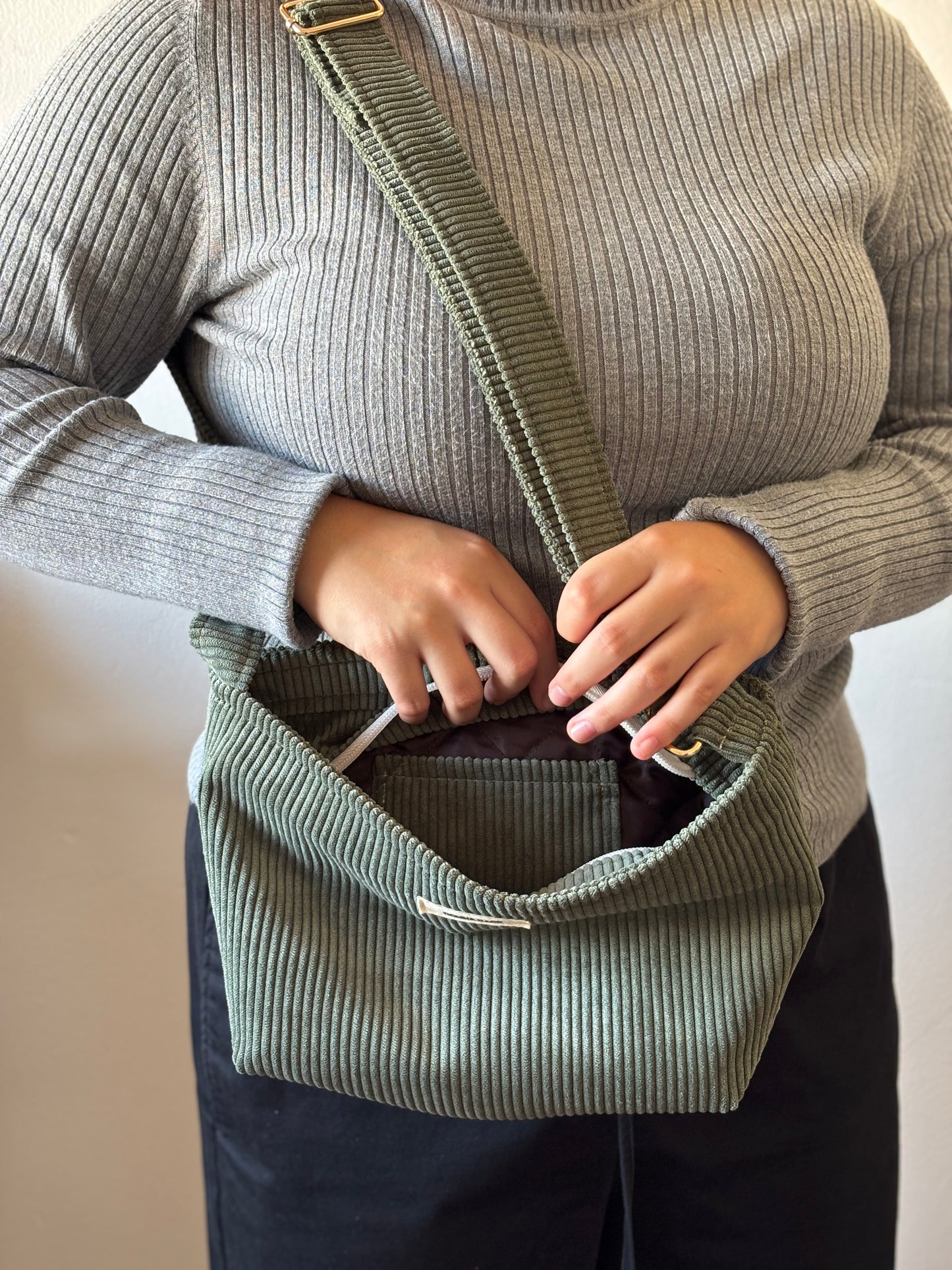 NINA BAGS DRY GREEN CORDUROY