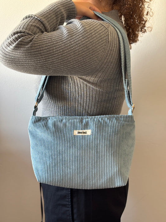 NINA BAGS ROYAL LIGHT BLUE CORDUROY