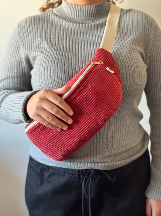 PALOMA BAGS RED CORDUROY