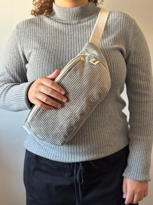 PALOMA BAGS GRAY CORDUROY