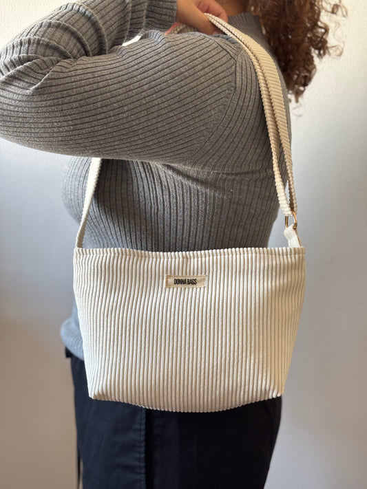 NINA BAGS OFF WHITE CORDUROY
