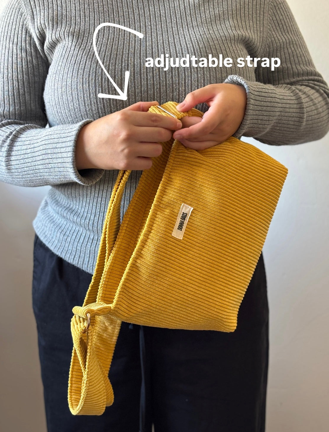NINA BAGS YELLOW CORDUROY