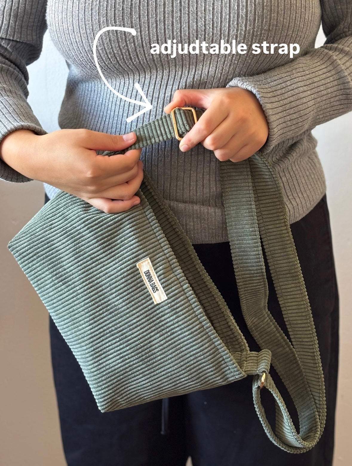 NINA BAGS DRY GREEN CORDUROY