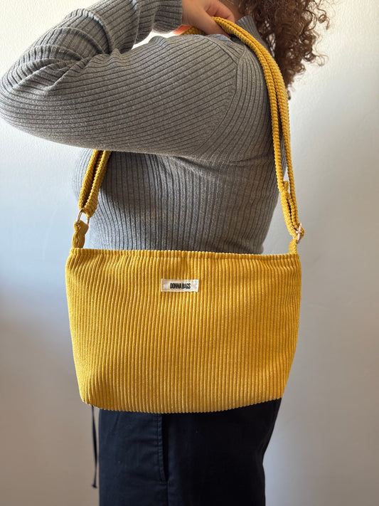 NINA BAGS YELLOW CORDUROY