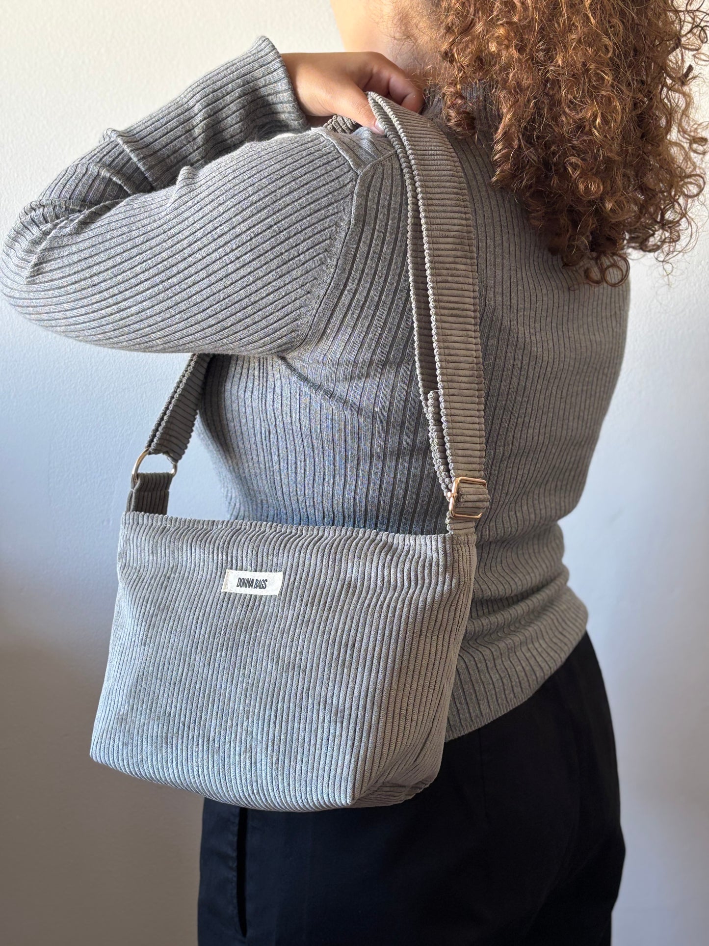NINA BAGS GRAY CORDUROY