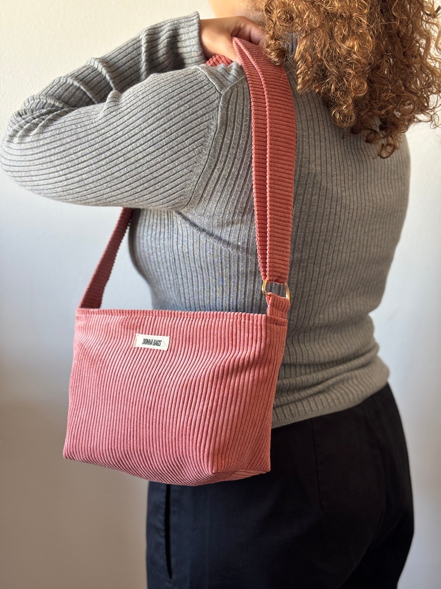 NINA BAGS OLD PINK CORDUROY