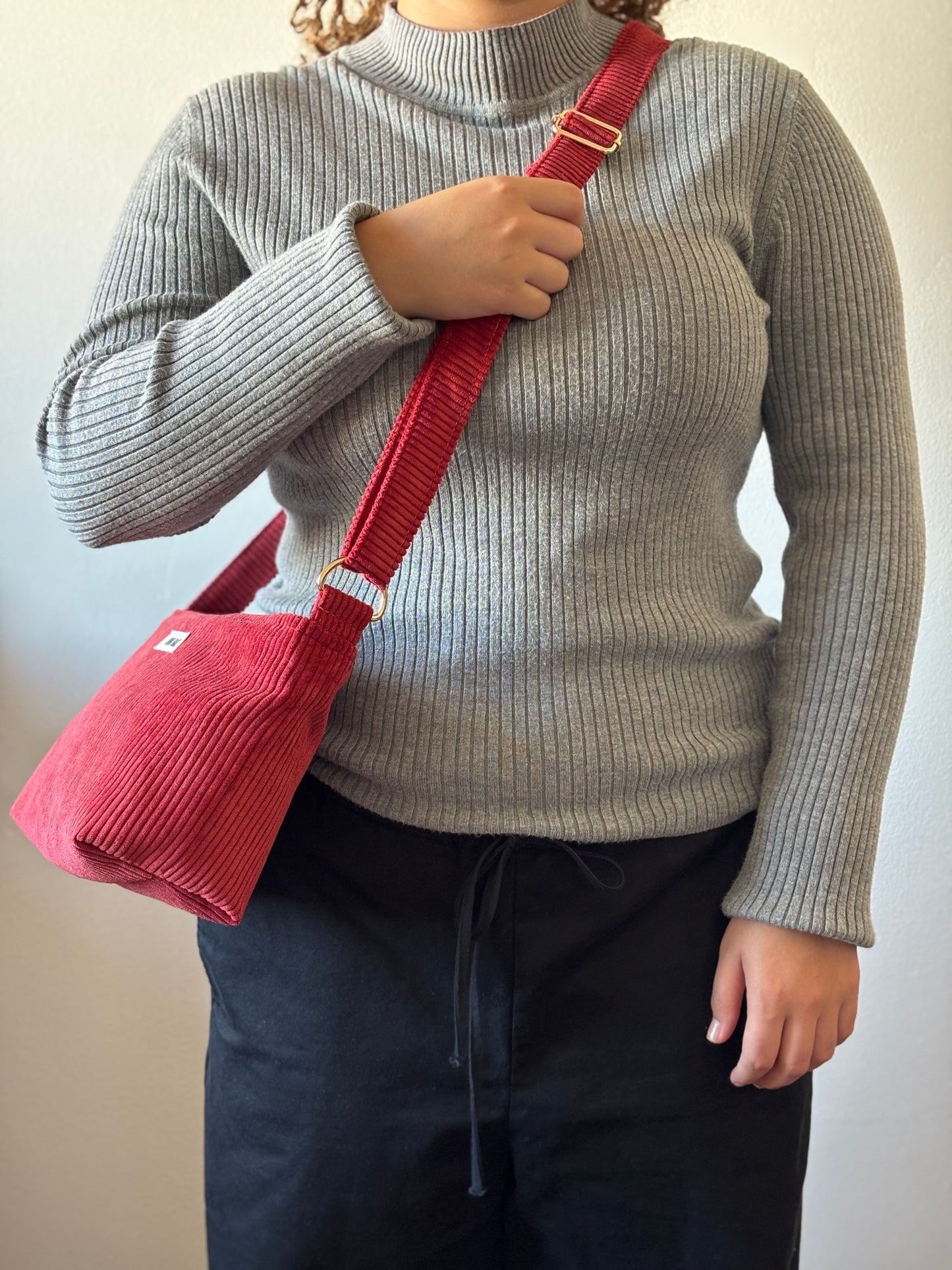 NINA BAGS RED CORDUROY
