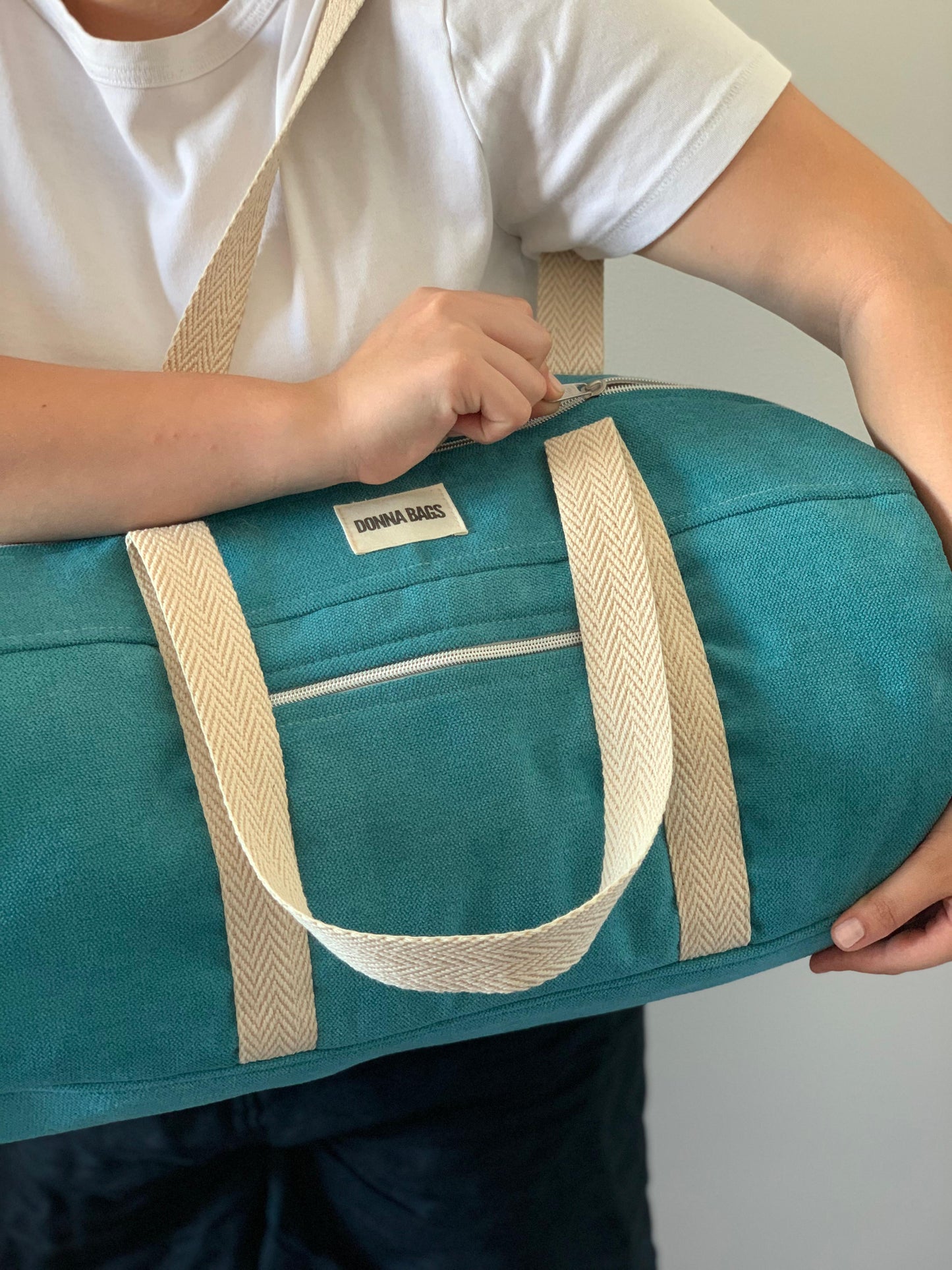 TAÍS BAGS RUSTIC VELVET TURQUOISE BLUE