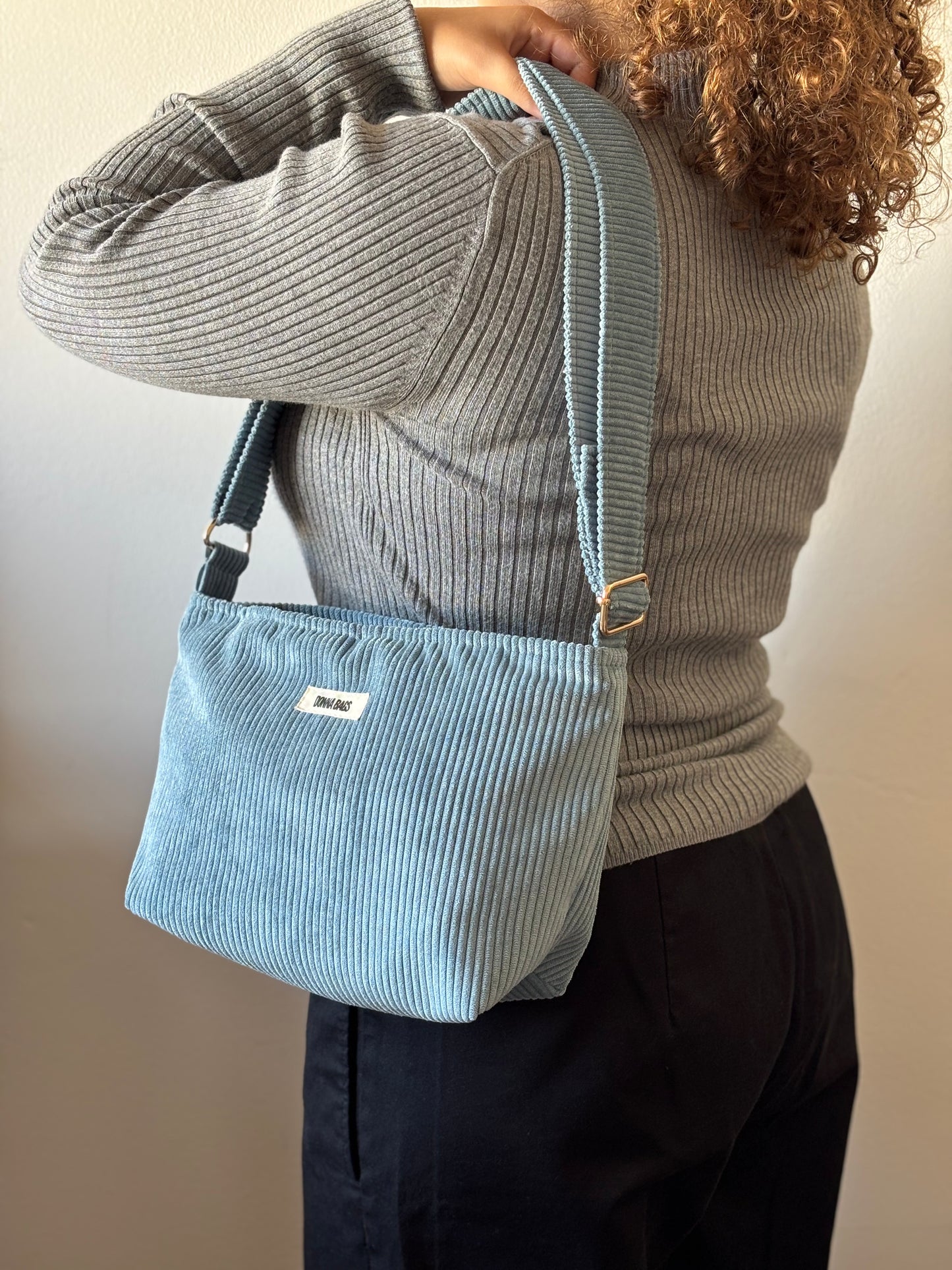 NINA BAGS ROYAL LIGHT BLUE CORDUROY