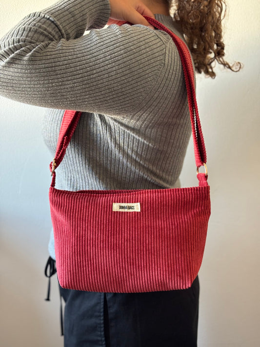 NINA BAGS RED CORDUROY