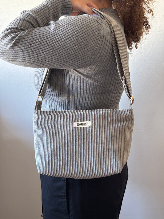 NINA BAGS GRAY CORDUROY