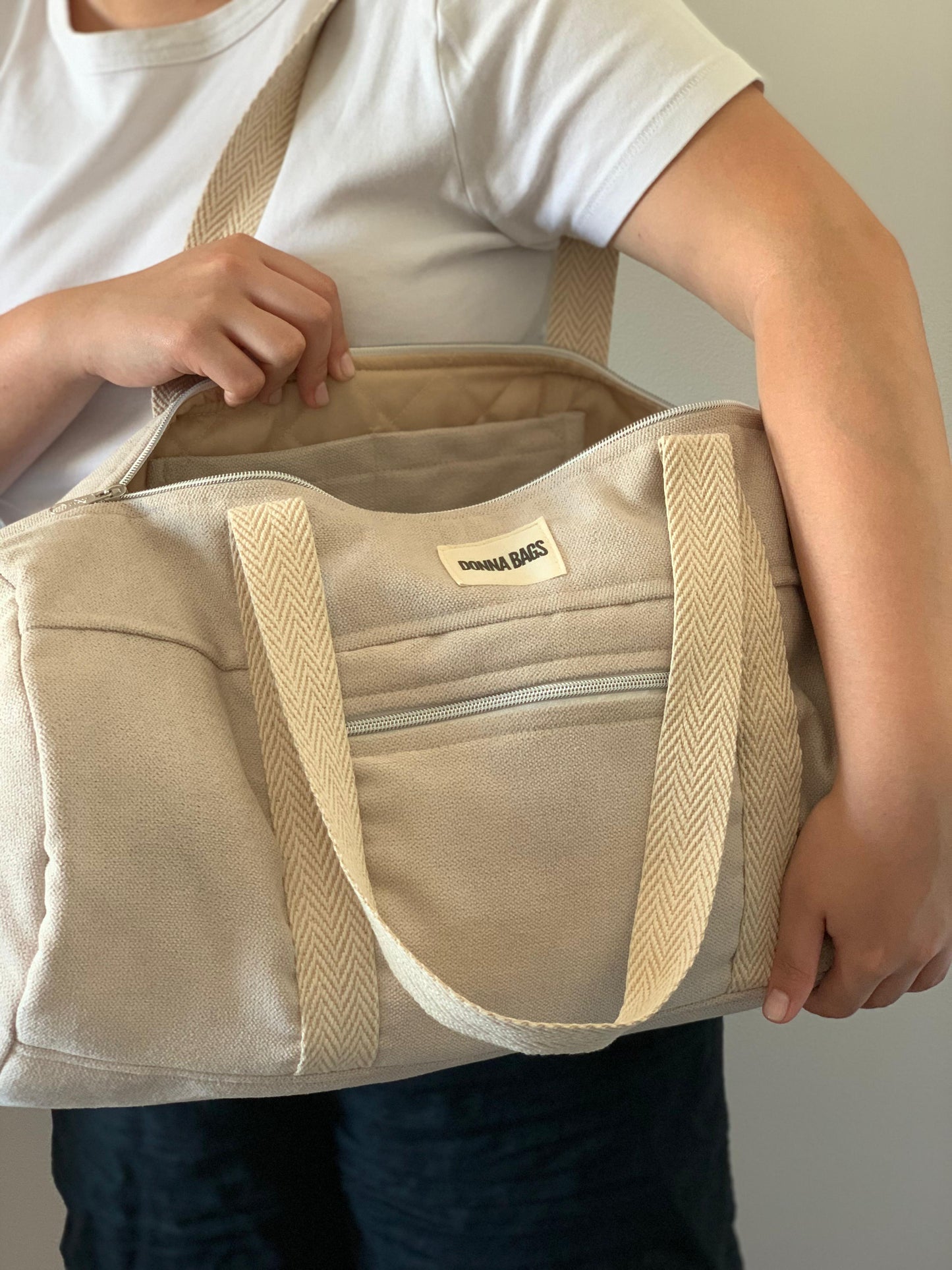 TAÍS BAGS RUSTIC VELVET BEIGE