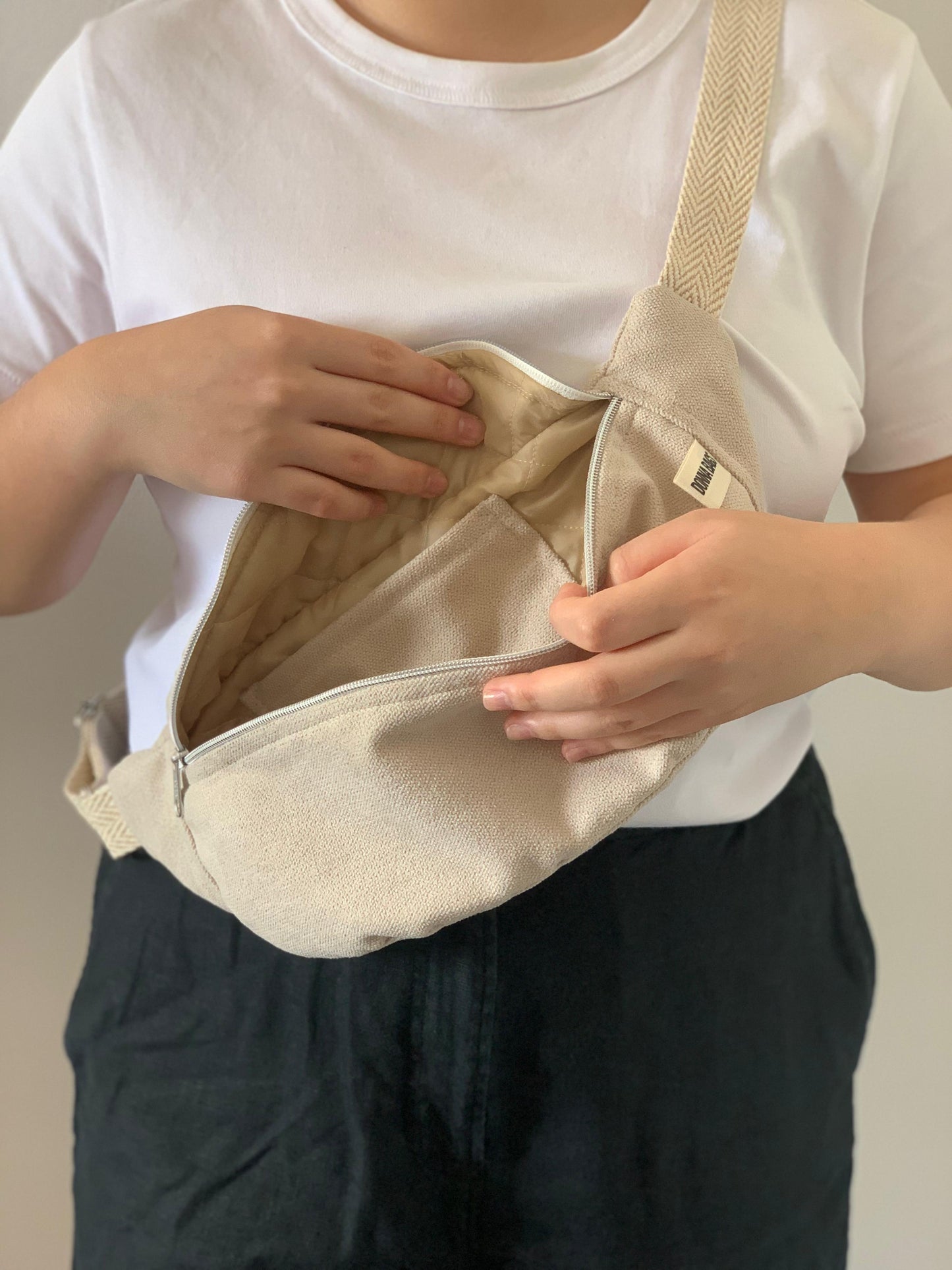 PALOMA BAGS RUSTIC VELVET BEIGE