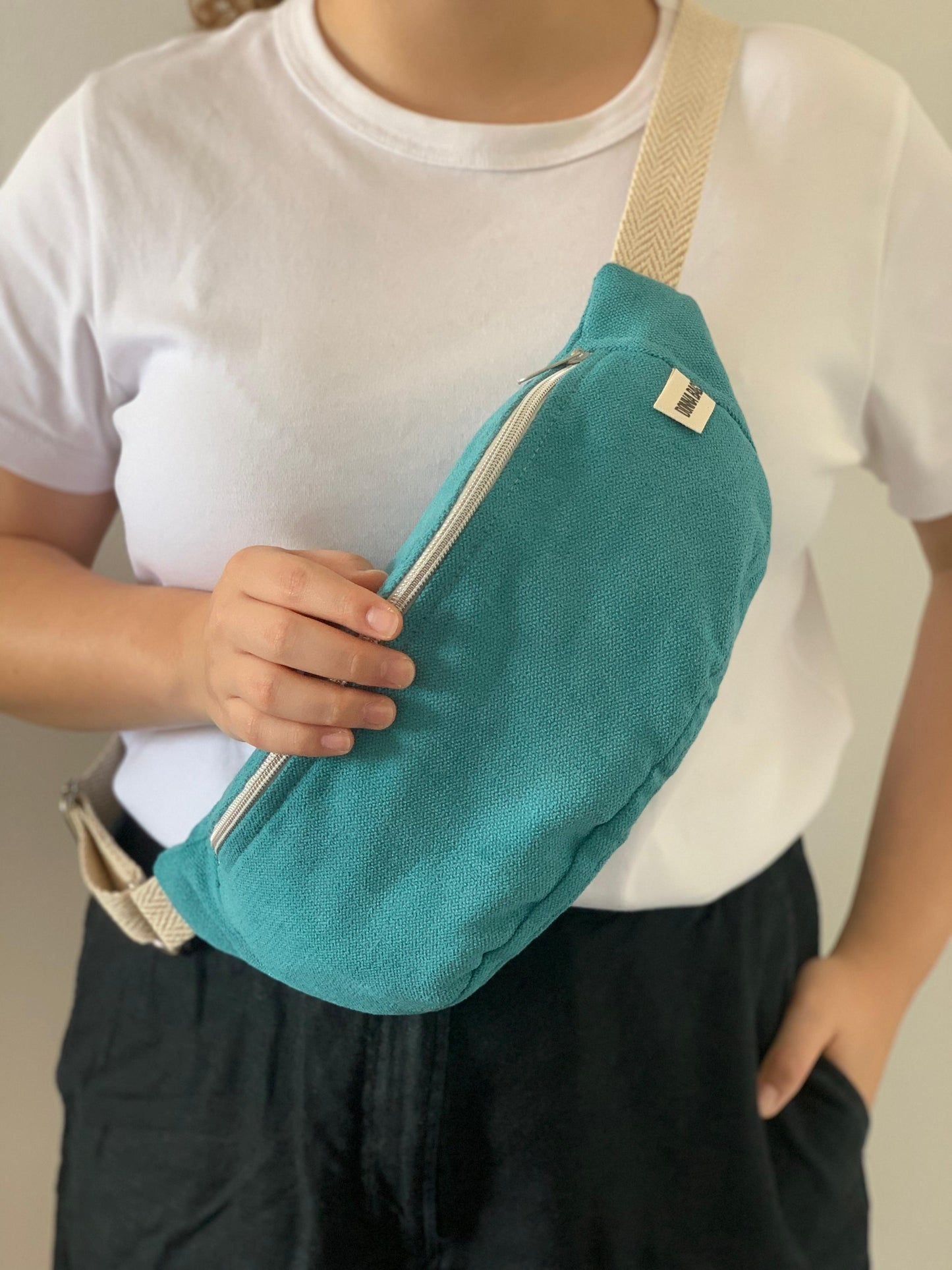 PALOMA BAGS RUSTIC VELVET TURQUOISE BLUE