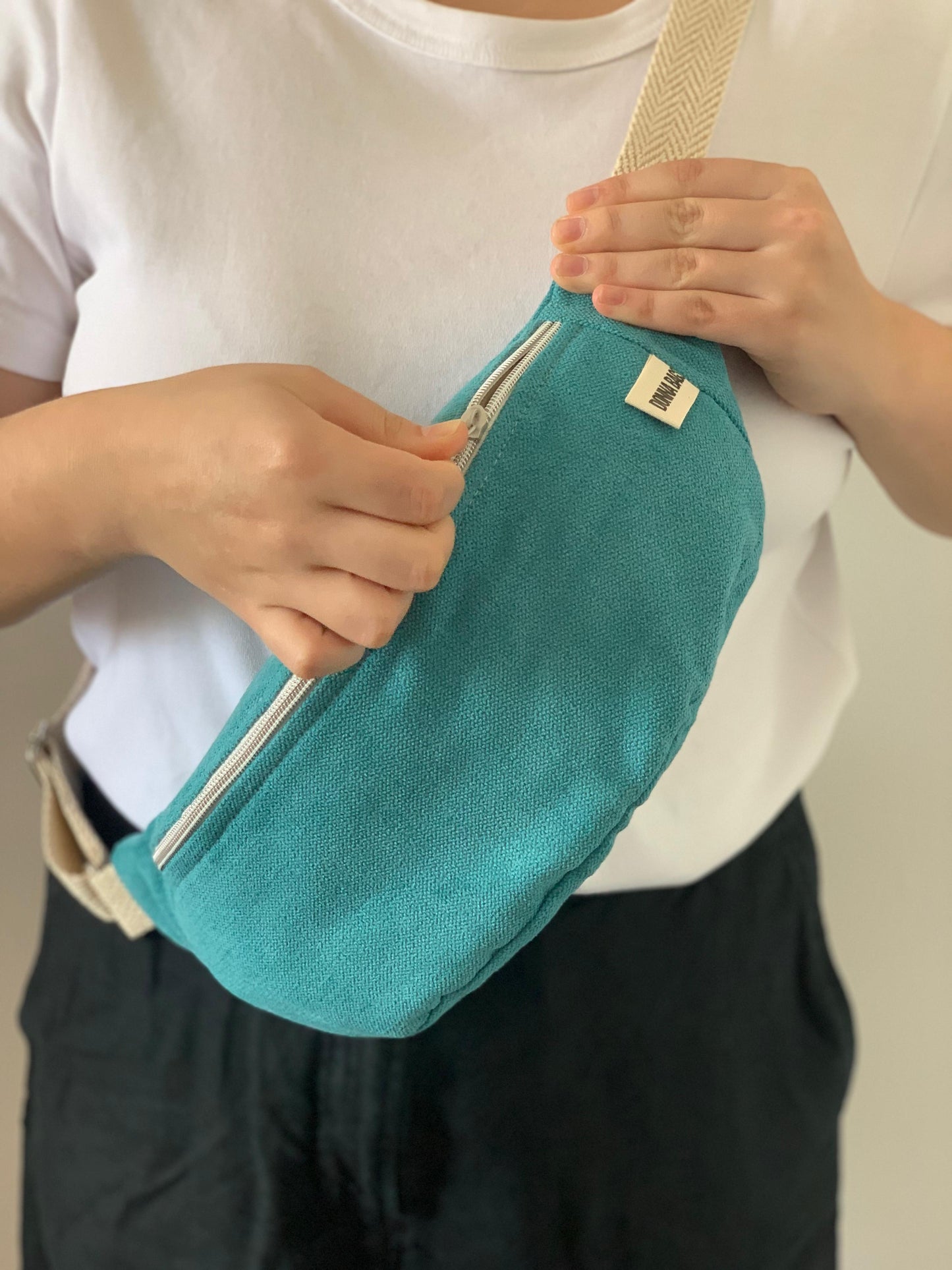 PALOMA BAGS RUSTIC VELVET TURQUOISE BLUE