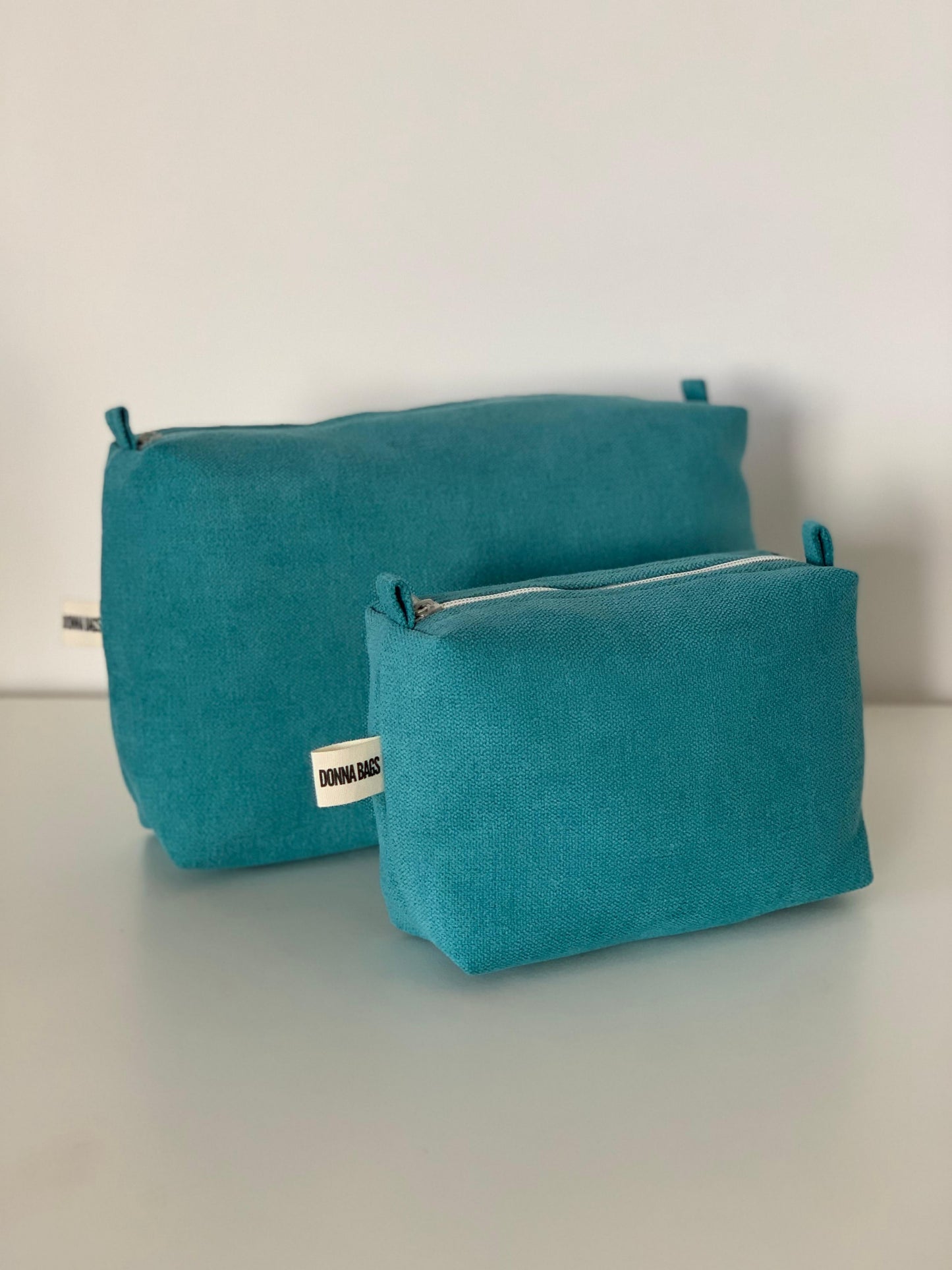 LIS BAGS RUSTIC VELVET TURQUOISE BLUE