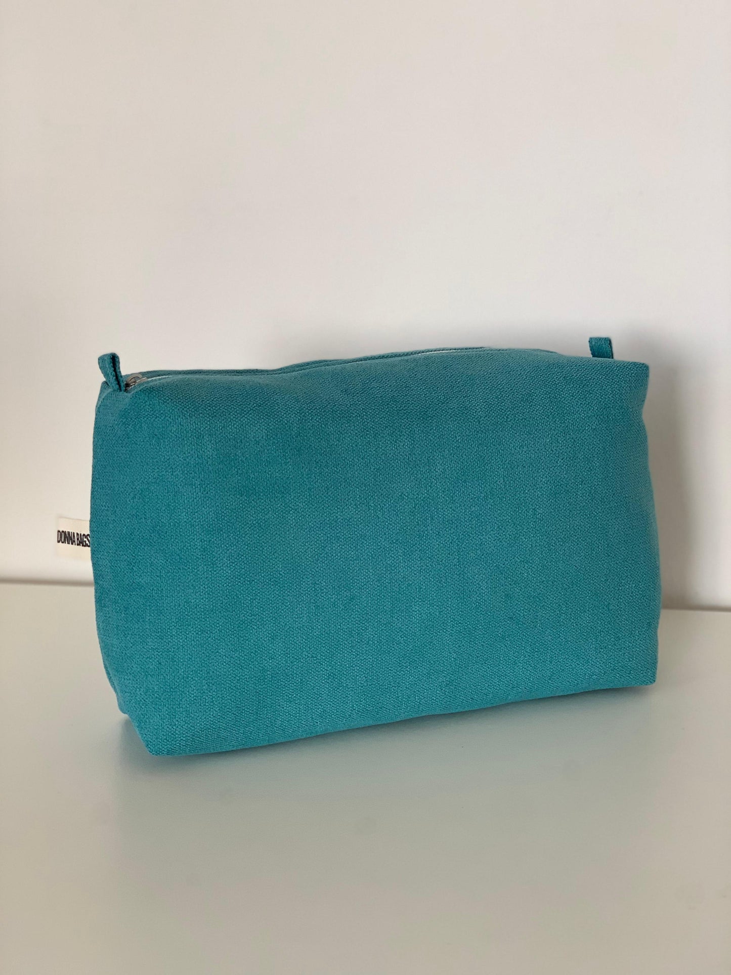 LIS BAGS RUSTIC VELVET TURQUOISE BLUE