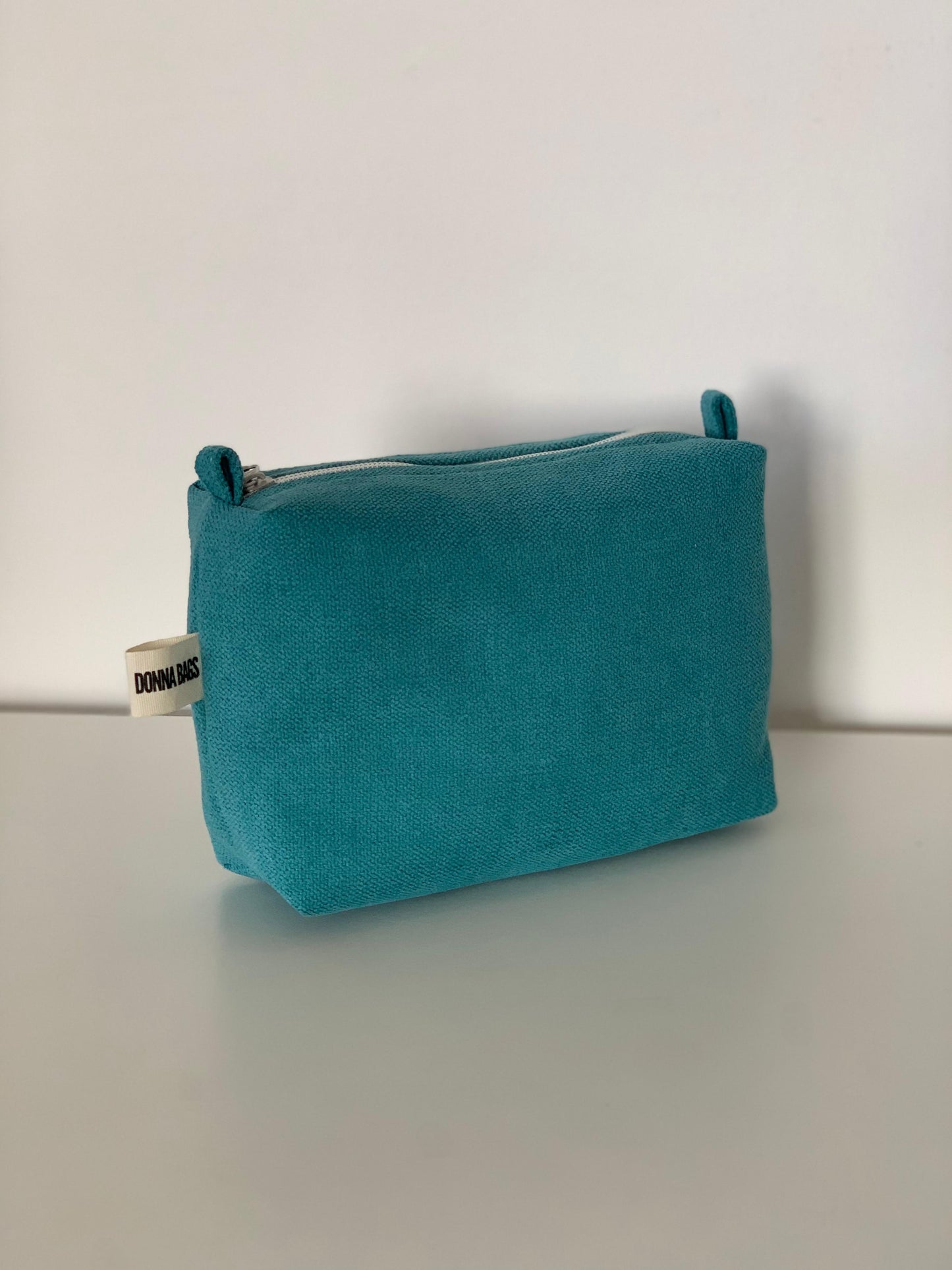 LIS BAGS RUSTIC VELVET TURQUOISE BLUE