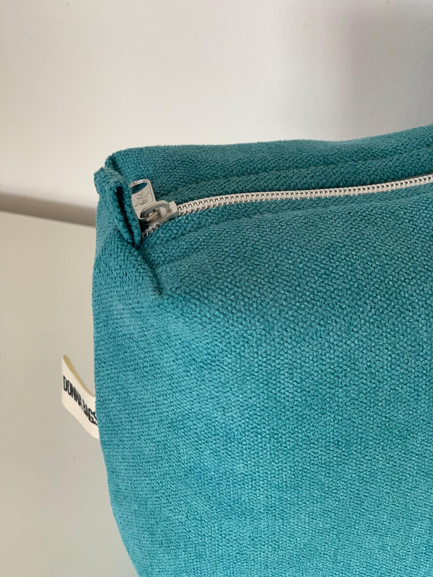 LIS BAGS RUSTIC VELVET TURQUOISE BLUE