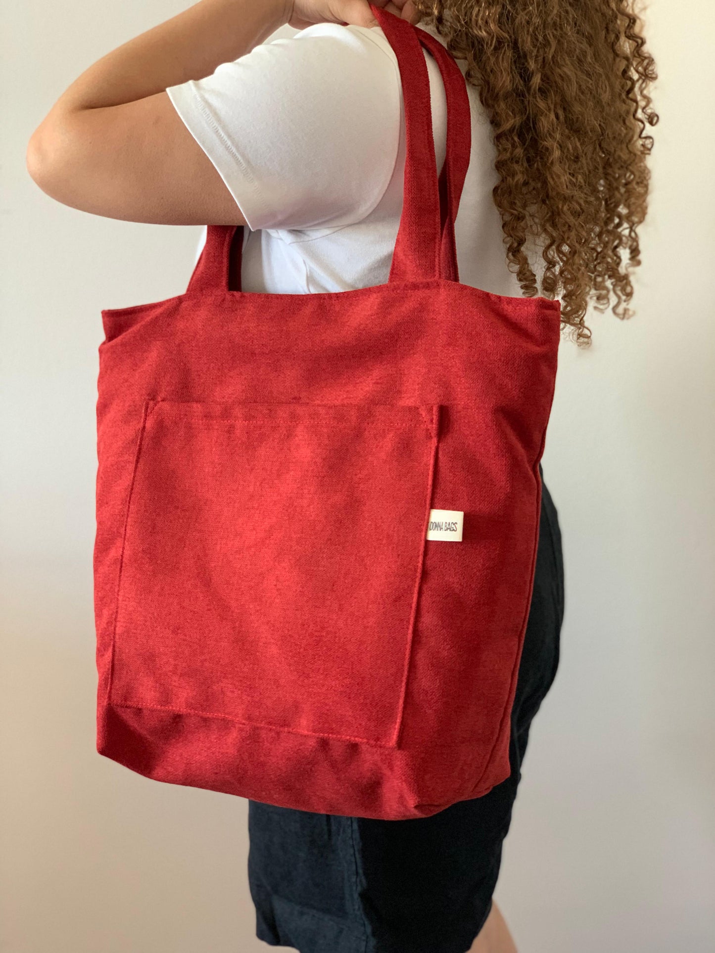 MILA BAGS RUSTIC VELVET RED