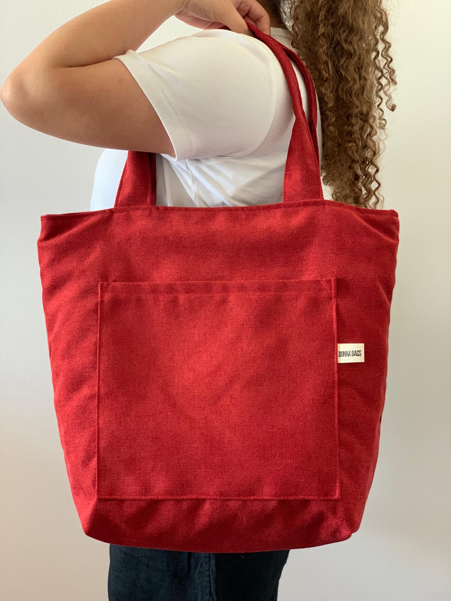 MILA BAGS RUSTIC VELVET RED