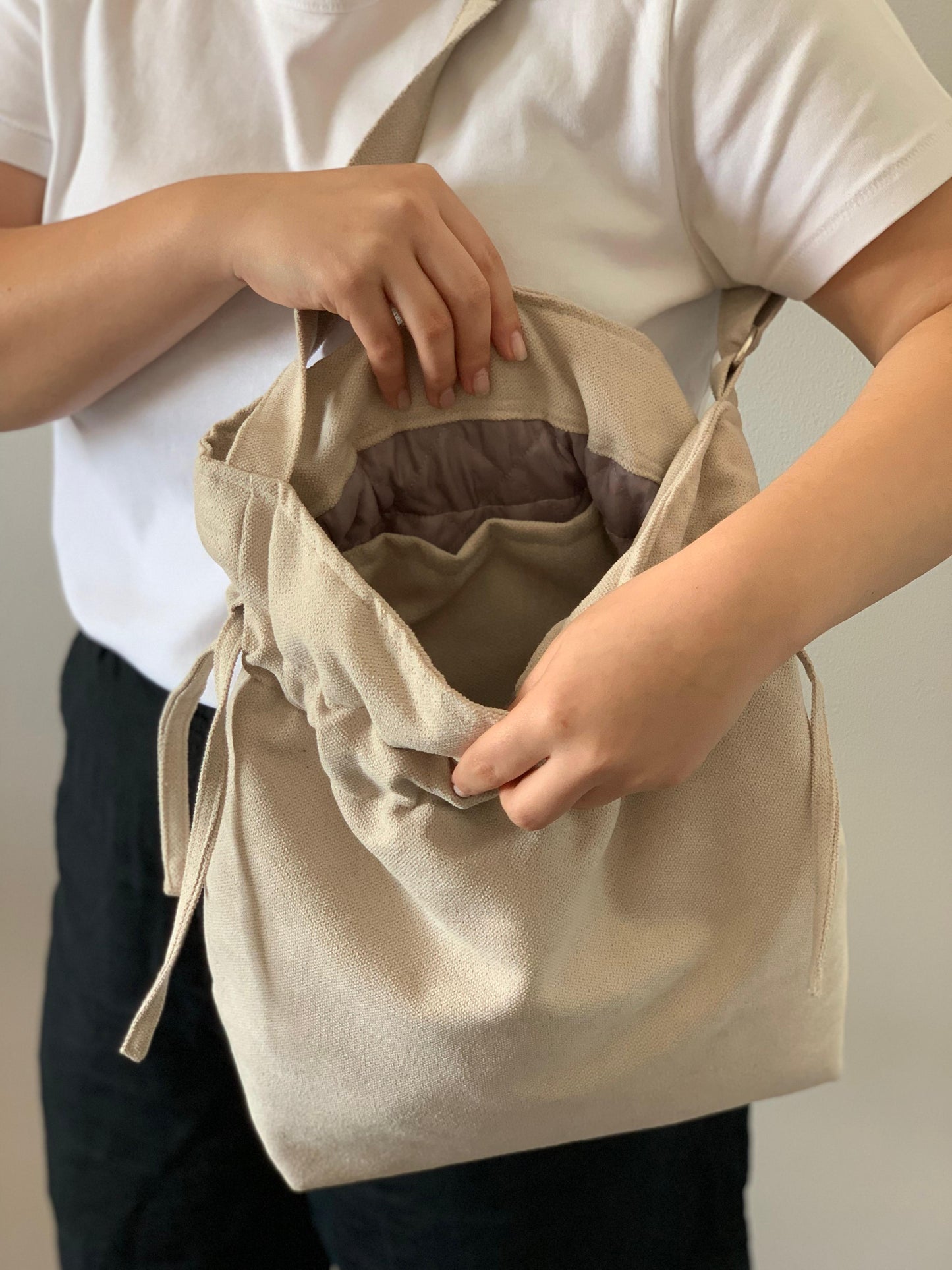 CAROL BAGS RUSTIC VELVET BEIGE