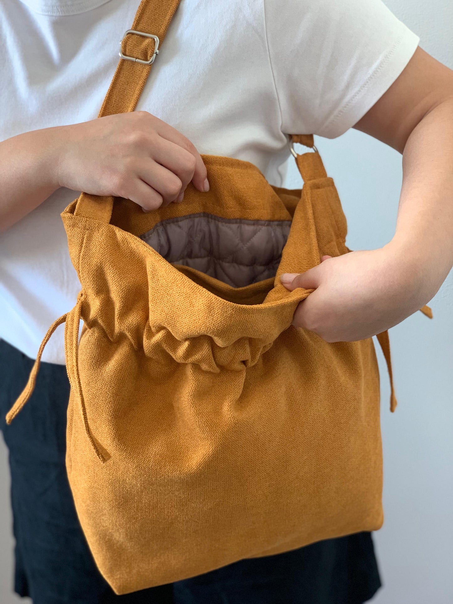CAROL BAGS RUSTIC VELVET MUSTARD