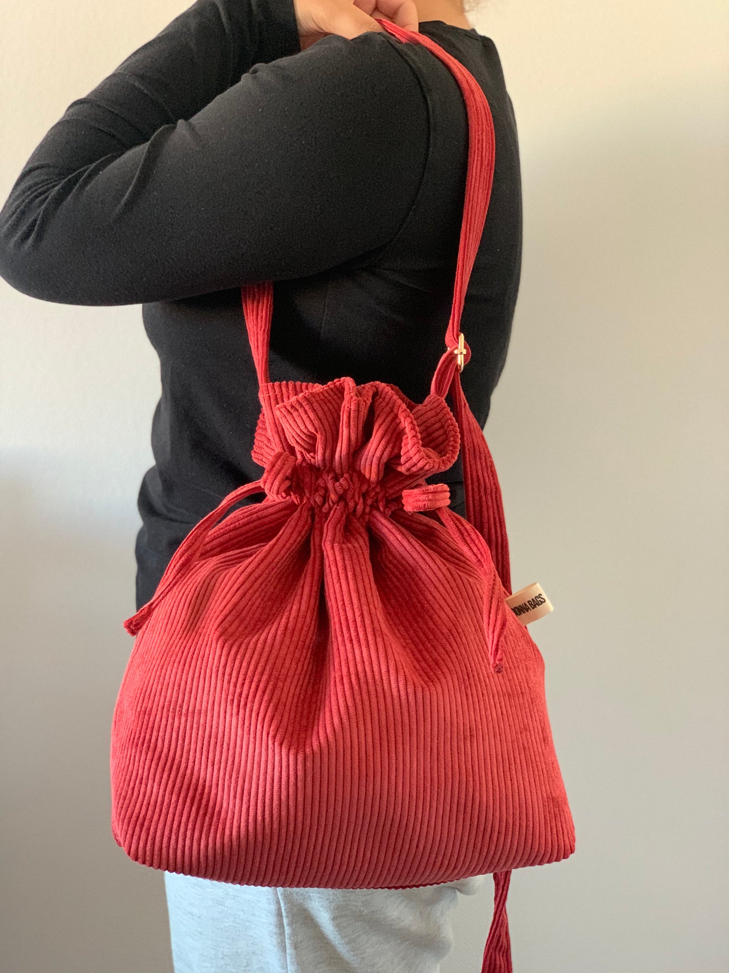 CAROL BAGS RED CORDUROY