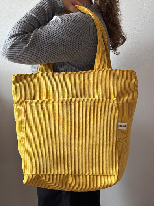 MILA BAGS YELLOW CORDUROY