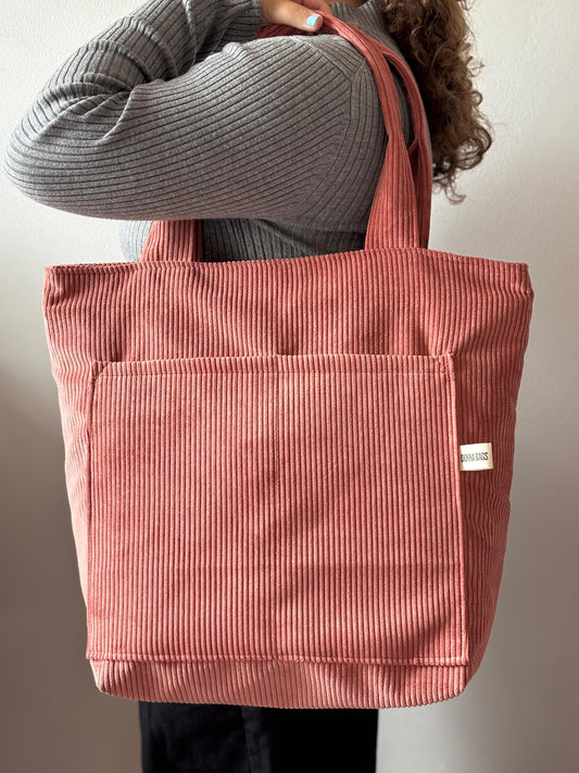 MILA BAGS OLD PINK CORDUROY