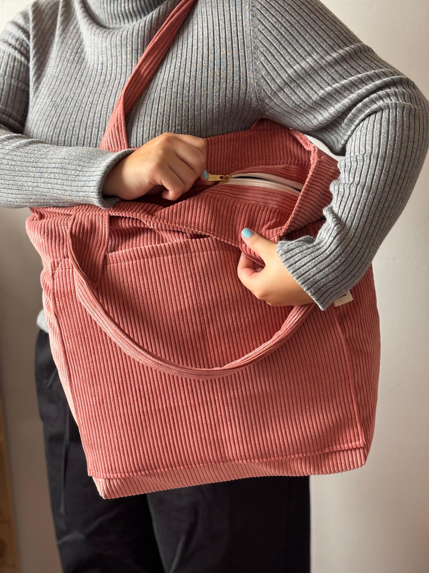 MILA BAGS OLD PINK CORDUROY