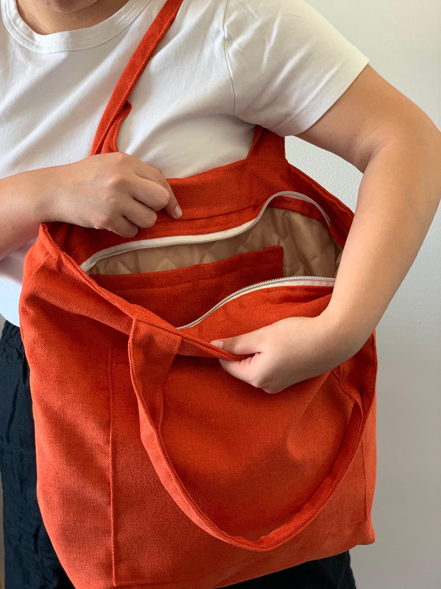 MILA BAGS RUSTIC VELVET ORANGE