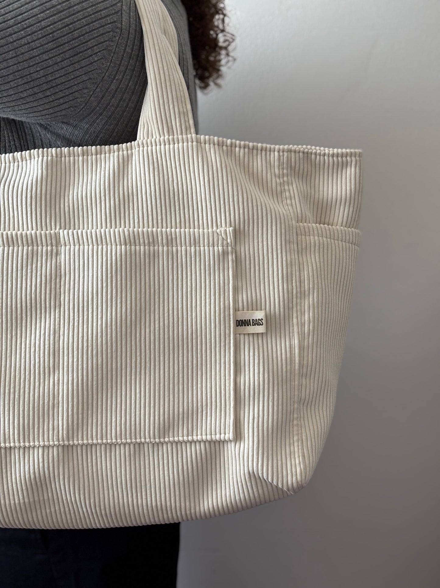 CRISTAL BAGS OFF WHITE CORDUROY