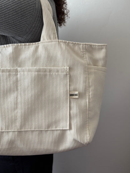 CRISTAL BAGS OFF WHITE CORDUROY