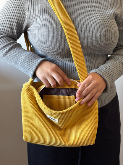 NINA BAGS YELLOW CORDUROY