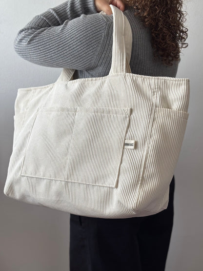 CRISTAL BAGS OFF WHITE CORDUROY