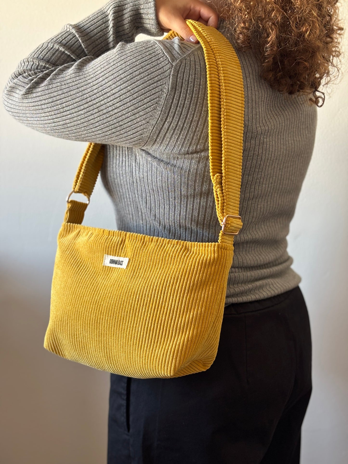 NINA BAGS YELLOW CORDUROY