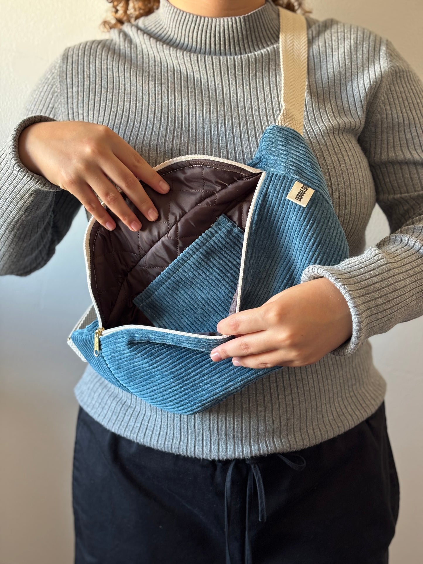 PALOMA BAGS ROYAL BLUE CORDUROY