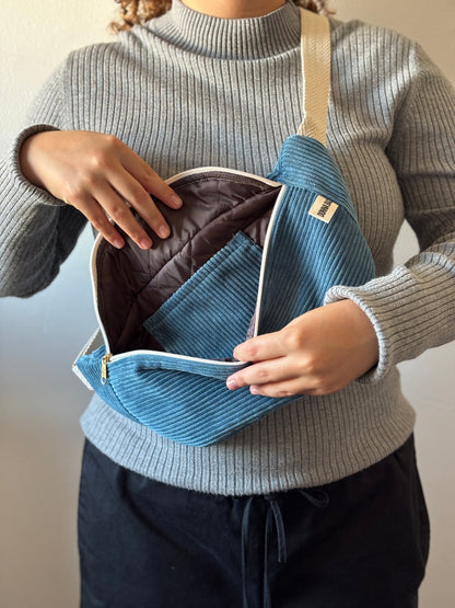 PALOMA BAGS ROYAL BLUE CORDUROY