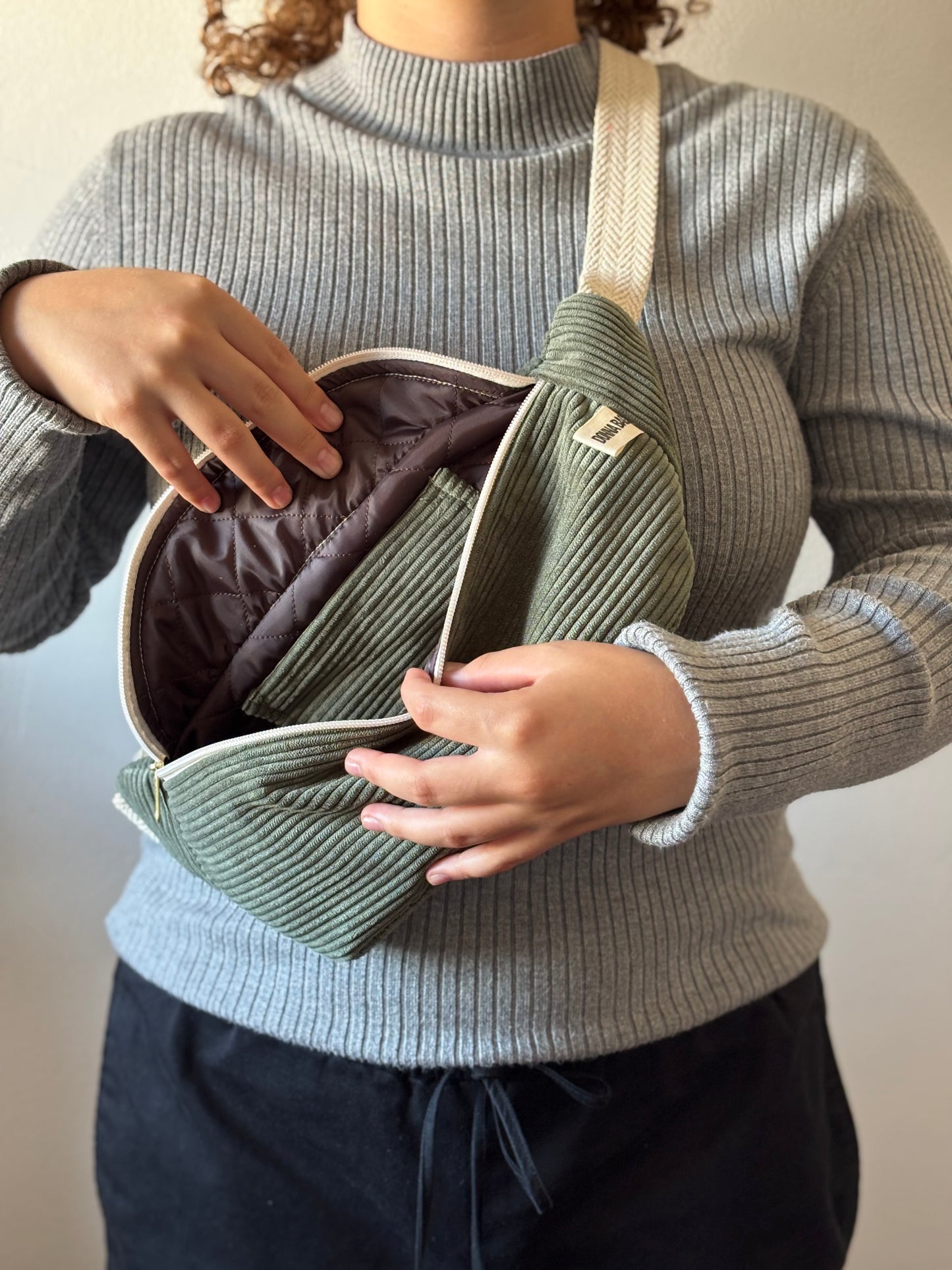 PALOMA BAGS DRY GREEN CORDUROY