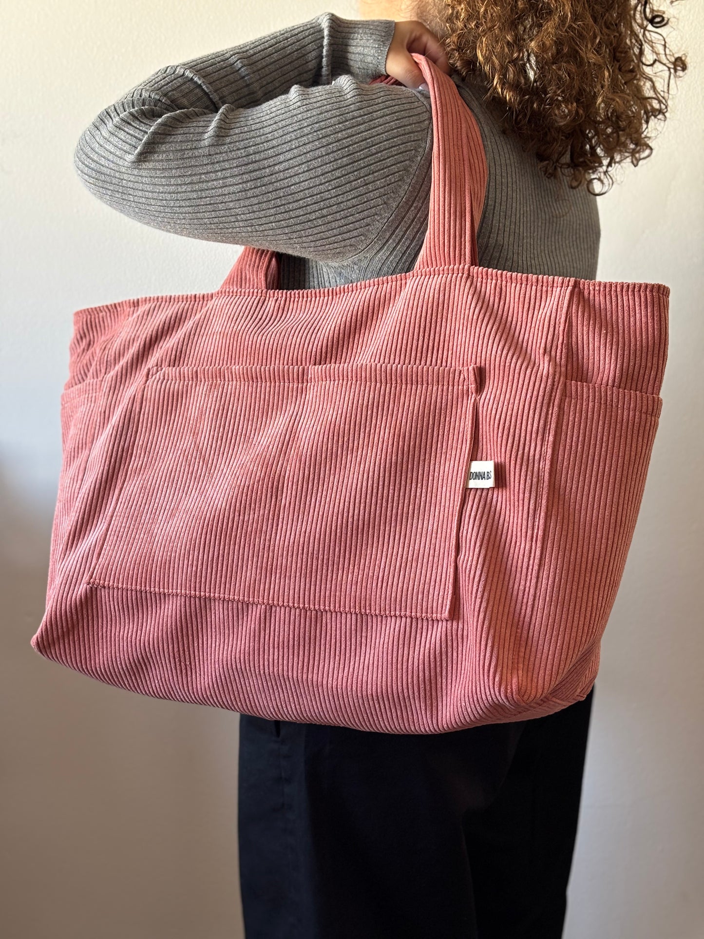 CRISTAL BAGS OLD PINK CORDUROY
