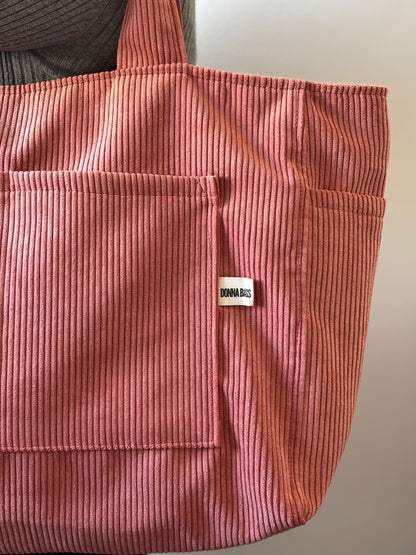 CRISTAL BAGS OLD PINK CORDUROY