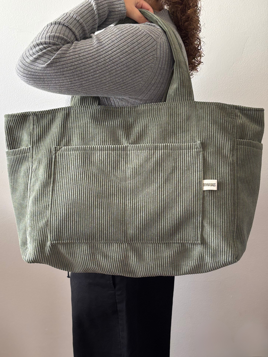 CRISTAL BAGS DRY GREEN CORDUROY
