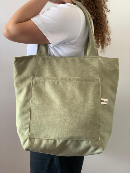 MILA BAGS RUSTIC VELVET OLIVE GREEN